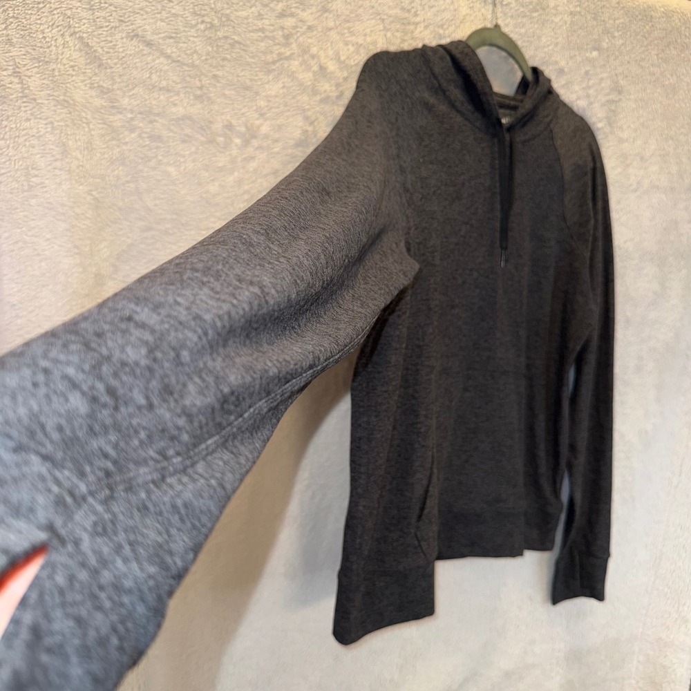Outdoor Voices CloudKnit Hoodie Charcoal Heather Gray XL Raglan Gorpcore Hiking